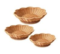 Tea Table Serving Basket - 3-Piece Fruit Organizer, PP Bread Storage Tray | 28x8 Cm/11.02x3.15 Inches, Tea Table Serving Tray For Home Living Room Bedroom Kitchen Dining Room Entryway