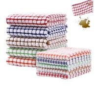Tea Towels, Cotton Dish Towels, Kitchen Towels Set, Quick Drying Flour Sack, Ultra Soft Cotton Cloth, Countertop Dish Towels, 10x Dish Towel Set, Multi Purpose Kitchen Cloth, Absorbent Dish Towels