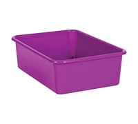Teacher Created Resources Contenedor de almacenamiento de plástico grande morado