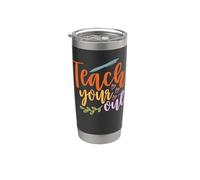 Teacher Teach Your Out Vintage Funny School Teachers Vaso térmico de acero inoxidable de doble pared