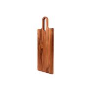 TeakHaus Tabla de servir con mango largo, elegante juego de bistró de madera de teca con certificado FSC, perfecto para presentaciones elegantes y trabajos de corte diarios