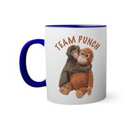 Team Punch baby Monkey Punch Taza de color azul oscuro con mango a juego 330ml