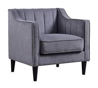 Teamson Home Chester Butaca Decorativa,Tela Gris con Asiento Acolchado VNF-00073-EU