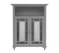 Teamson Home Windsor Mueble De Baño Gris De Madera Puertas Dobles EHF-529G