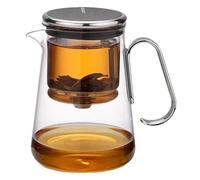 Teapot with Infuser, Magnetic Glass Kettle Teapot with Strainer, Multifunctional Water Separation Glass Teapot for Blooming and Loose Tea, Elegant Tea Brewing Pot for Home Use