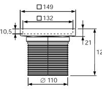 Tece Drainpoint S tapa de sellado cm 3660011