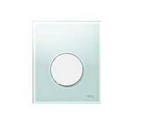 Tece TECEloop - Pulsador de descarga para urinario, vidrio verde/blanco 9242651