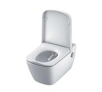 Tece TECEone - Inodoro suspendido con ducha de bidé y asiento SoftClose, Rimless, blanco TECEONESET