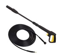 TECHKAR Pistola Hidrolimpiadora 5m Manguera Alta Presión & Lanza - Karcher K2 - K5 Accesorios - Boquilla Ajustable Vario Para Limpiador Alta Presión - Click Quick Connect - M22x1,5