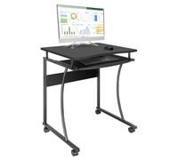 Techly ICA-TB 131B Escritorio de computadora móvil negro 600x480 con estante extraíble