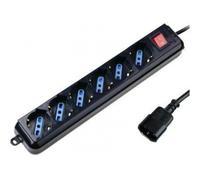 Techly iups-pcp-6v base múltiple 1,5 m 6 salidas ac negro