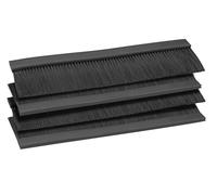 Techly Professional 620157 - Cuatro cepillos para entrada de cables para armario y rack de 271 mm, color negro