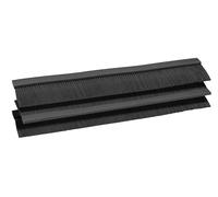 Techly Professional 620195 - Tres cepillos para entrada de cables para armario y rack de 380 mm, color negro