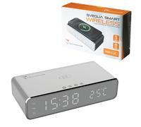 Techmade Sveglia con Ricarica Wireless Smartphone 15W Siver Marca