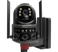 Technaxx TX -329, cámara Doble de vigilancia Exterior 4G y Panel Solar de 8W - 3 MP Full HD, rotación de 345°, visión Nocturna, batería de 8000 mAh, Sensor de Movimiento por Infrarrojos, IP65