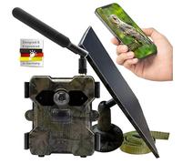 Technaxx Wildcam 4G TX-189 + Panel Solar de 5 W - 4 MP FullHD, detección de Movimiento PIR de hasta 12 m, batería de 18000 mAh, visión Nocturna, conexión a la Red móvil 4G, ángulo de visión de 100°