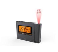techno line WT 519 - Radio Despertador con Proyector de Hora, Color Gris Metálico