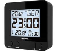 Technoline 235-Funkwecker Schwarz WT 235-Radio Despertador con Sensor táctil, Negro, 8 x 2.5 x 8 cm