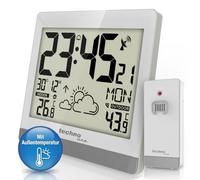 Technoline Designer WS8119 - Reloj de pared, color blanco, 20 x 3,6 x 18,8 cm