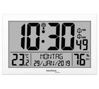Technoline WS 8016 WS8016 - Reloj Digital de Pared con indicador de Temperatura, plástico, Color Blanco, 225 x 143 x 24 mm, WS8016 Blanco