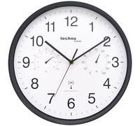 Technoline WT8945 - Reloj de Pared con indicador de Temperatura y Humedad (30 cm), Color Negro