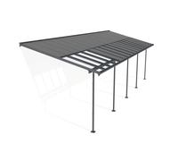 Techo para terraza de aluminio Sierra Cabrio Palram - Canopia 3 x 9,71 m antracita Heat Block