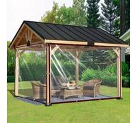 Techo transparente impermeable de 4x4 metros para jardín y áreas exteriores