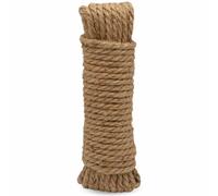 TECHZOCO Cuerda de cáñamo Natural, Rollo de Cordel Yute, Cordel cañamo, Cuerda para Bricolaje, Decoración de Muebles, Envoltura, Jardinería, Confección, Artesanía, 10 Metros de Largo x 6 mm de Grosor