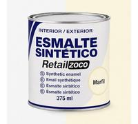 TECHZOCO Esmalte Sintético, Pintura Esmalte, synthetic enamel, Uso en maderas y metales, Apto para interior/Exterior, Contiene 375 ml, Color Marfil