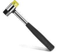 TECHZOCO Martillo de Goma de Doble Cara de instalación, Martillo de mazo, Martillo Suave, Maza de Goma, Herramienta de Impacto Suave, Martillos de Cabeza Desmontable, Cabeza 45 mm