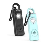TECKNET Alarma Personal de Emergencia, 130dB con Luz Estroboscópica, Recargable, Llavero de Alarma de Seguridad para Ancianos/Mujeres/Niños/Alarmas de Seguridad de Autodefensa
