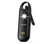 TECKNET Alarma Personal para Mujer, Alarma de Bolsillo con Sirena de 130 dB y luz de Señalización LED, Autodefensa Recargable por USB Tipo C, Alarma Personal para Niños, Ancianos