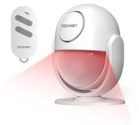 TECKNET, detector de movimiento con alarma, sensor de movimiento con control remoto, sistema de alarma PIR, 125 dB, rango de detección de 120°, sistema de alarma antirrobo para proteger hogares, apart