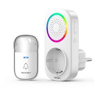 TECKNET Timbre Inalámbrico, 300M RGB Timbre Inalámbrico Autoalimentado