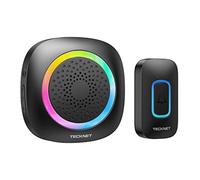 TECKNET Timbre Inalámbrico Exterior Impermeable, 400M Alcance RGB, IP66