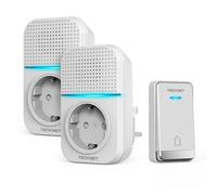 TECKNET Timbre Inalámbrico Exterior Impermeable con Enchufe, 2 Receptor