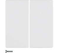 Tecla doble para interruptores/reguladores, serie berker Q.1 de hager, blanco polar