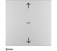 Tecla simple de persianas berker.Net, para series berker S.1/ B.3/ B.7 de hager, aluminio