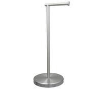 Tecmolog Soporte Papel WC de Pie Acero Inoxidable Portarollos Papel Higiénico para Baño, Níquel Cepillado, SBH265NA