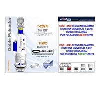 Tecno mecanismo cist.univ.t282 doble descargaxpulsador+kit 50774