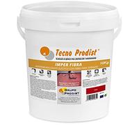 Tecno Prodist IMPER FIBRA (10 Kg, ROJO) Pintura Terrazas Impermeabilizante y elástica con Fibras Incorporadas - Gran cubrición - (A Rodillo o brocha, disponible en color rojo o blanco)