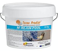 Tecno Prodist - M-REJUN POOL (10 Kg) Mortero flexible para sellado de juntas de baldosas y gresite en piscinas, ceramica, ladrillo, etc, apto para inmersión permanente (Junta 2 a 20 mm) Blanco