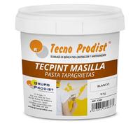 Tecno Prodist Tecpint Masilla Pared - Masilla de Relleno Pared (BLANCA) 1 kg