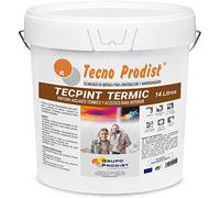 Tecno Prodist - TECPINT TERMIC (14 Litros) Pintura interior al agua, con aislante térmico y acústico (sonido reverberación) - Antihumedad - Paredes y Techos - Fácil Aplicación - Sin olor (BLANCO)