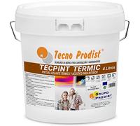 Tecno Prodist - TECPINT TERMIC (4 Litros) Pintura interior al agua, con aislante térmico y acústico (sonido reverberación) - Antihumedad - Paredes y Techos - Fácil Aplicación - Sin olor (BLANCO)
