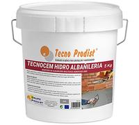 TECNOCEM HIDRO ALBAÑILERÍA de Tecno Prodist (5 Kg) Mortero de cemento para trabajos de albañilería y construcción, hidrófugo, ideal para revocos, enlucidos y colocación de ladrillos. Color Gris.