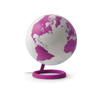 Tecnodidattica Atmosphere Evolve Velvet Agata - Globo terráqueo de diseño escandinavo con lámpara de colores, cartografía política en inglés, diámetro 30 cm y fabricado en Italia