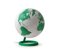 Tecnodidattica Atmosphere Evolve Velvet Giada - Globo terráqueo de diseño escandinavo con lámpara de colores, cartografía política en inglés, diámetro 30 cm y fabricado en Italia