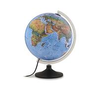 TECNODIDATTICA Globo terráqueo Atmosphere Solid B, Luminoso, Giratorio, cartografía física/política y meridiano Graduado, diámetro 30 cm, Color (0331B1FAITLNT041)