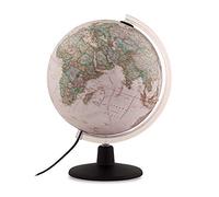 TECNODIDATTICA - Globo Terráqueo NATGEO Executive 30 | Cartografía Físico-Política oficial National Geographic Executive al estilo antiguo | Iluminado y giratorio | Texto en Español | Diámetro 30 cm